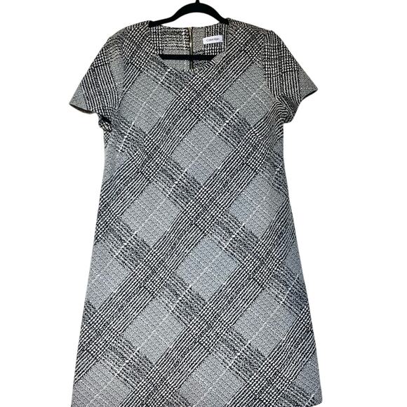 Calvin Klein Gray Mini Dress Crew Neck Short Sleeve size medium - Picture 3 of 9